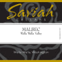 Saviah Malbec 2010 Front Label