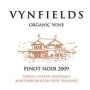 Vynfields Martinborough Pinot Noir 2009 Front Label