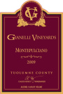 Gianelli Vineyards Montepulciano 2009 Front Label