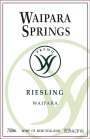 Waipara Springs Premo Riesling 2013 Front Label