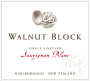 Walnut Block Wines Single Vineyard Sauvignon Blanc 2015 Front Label