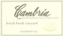 Cambria Benchbreak Chardonnay 1999 Front Label