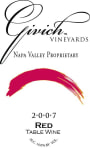 Givich Vineyards Proprietary Red 2007 Front Label