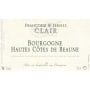 Francoise & Denis Clair Bourgogne Blanc Hautes Cotes de Beaune 2015 Front Label