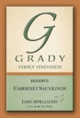 Grady Family Vineyards Reserve Cabernet Sauvignon 2009 Front Label