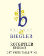 Weingut Biegler Brindlbach Trocken Rotgipfler 2015 Front Label