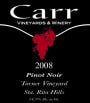 Carr Vineyards & Winery Turner Vineyard Pinot Noir 2008 Front Label