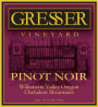 Gresser Vineyard Pinot Noir 2012 Front Label