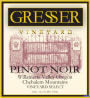 Gresser Vineyard Select Pinot Noir 2012 Front Label