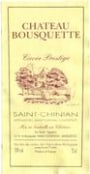 Chateau Bousquette Cuvee Prestige 1998 Front Label