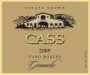 Cass Winery Grenache 2009 Front Label