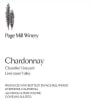 Page Mill Winery Chandler Vineyard Chardonnay 2015 Front Label
