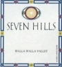 Seven Hills Winery Seven Hills Vineyard Merlot 1999 Front Label