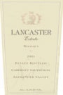 Lancaster Nicole's 2001 Front Label