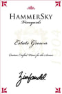 HammerSky Vineyards & Inn Zinfandel 2012 Front Label