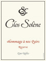 Clos Solene Hommage a nos Pairs Reserve 2009  Front Label