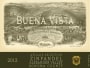 Buena Vista Vinicultural Society Attilla's Selection Zinfandel 2012 Front Label
