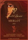 Hart's Desire Wines Hidden Springs Vineyard Merlot 2005 Front Label