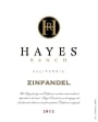 Hayes Ranch Zinfandel 2012 Front Label