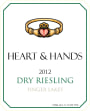Heart & Hands Wine Company Dry Riesling 2012 Front Label