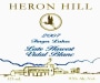 Heron Hill Winery Late Harvest Vidal Blanc 2007 Front Label