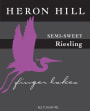 Heron Hill Winery Classic Semi Sweet Riesling 2014 Front Label