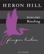 Heron Hill Winery Classic Semi Dry Riesling 2014 Front Label