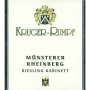 Kruger-Rumpf Munsterer Rheinberg Riesling Kabinett 2013 Front Label