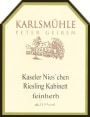 Weingut Karlsmuhle Kaseler Nies'Chen Kabinett Feinherb Riesling 2015 Front Label
