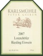 Weingut Karlsmuhle Lorenzhofer Eiswein Riesling 2007 Front Label