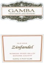 Gamba Old Vine Zinfandel 2009 Front Label