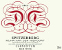 Weingut Muhr-van der Niepoort Spitzerberg Blaufrankisch 2012 Front Label