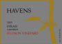 Havens Hudson Vineyard Syrah 2005  Front Label