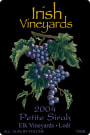Irish Family Vineyards Elk Vineyards Petite Sirah 2004 Front Label