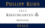 Weingut Philipp Kuhn Kirschgarten Grosses Gewachs Riesling 2012 Front Label