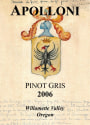 Apolloni Vineyards Pinot Gris 2006 Front Label