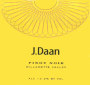 J. Daan Wine Cellars Pinot Noir 2007 Front Label