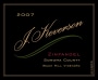 J. Keverson Winery Buck Hill Vineyards Zinfandel 2007 Front Label