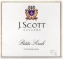 J. Scott Petite Syrah 2012 Front Label