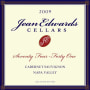 Jean Edwards Cellars Seventy Four-Forty One Cabernet Sauvignon 2009 Front Label