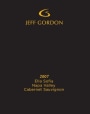 Jeff Gordon Cellars Ella Sofia Cabernet Sauvignon 2007 Front Label