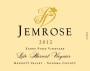 Jemrose Wines Egret Pond Vineyard Late Harvest Viognier 2012 Front Label