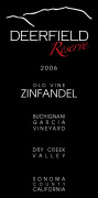 Deerfield Ranch Winery Buchignani Garcia Vineyard Old Vine Reserve Zinfandel 2006 Front Label