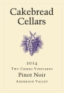 Cakebread Two Creeks Vineyards Pinot Noir 2014 Front Label