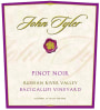 John Tyler Wines Bacigalupi Vineyard Pinot Noir 2008 Front Label
