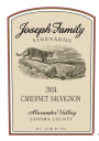 Joseph Family Vineyards Cabernet Sauvignon 2004 Front Label