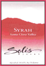 Solis Winery Syrah 2011  Front Label