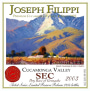 Joseph Filippi Winery & Vineyards Artist Series Limited Reserve Release Sec Dry Rose of Grenache 2003 Front Label