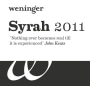 Weingut Weninger Burgenland Syrah 2011 Front Label
