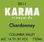 Karma Vineyards Chardonnay 2011 Front Label